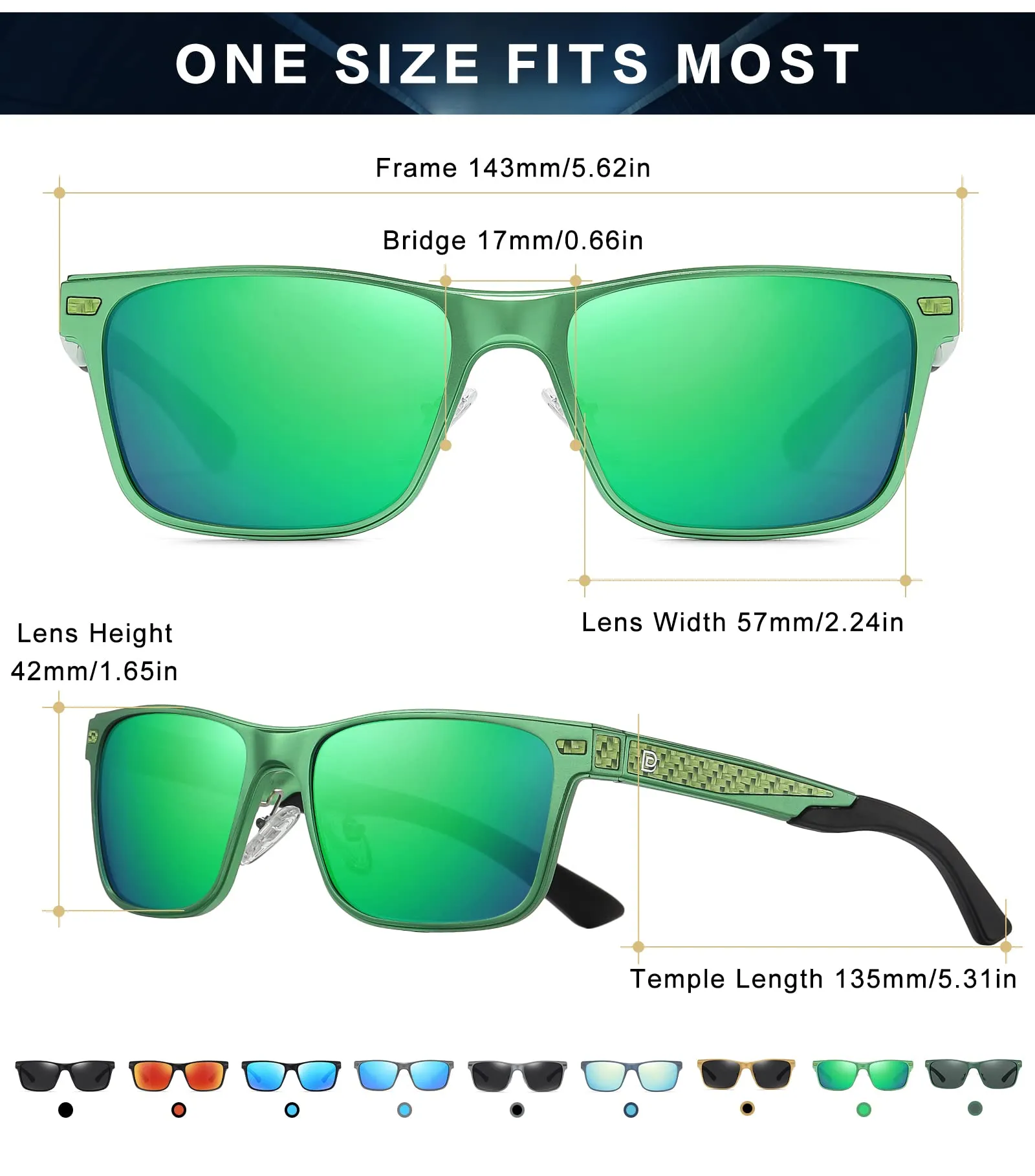 DUCO Polarized Sunglasses Sports Shades 100%UV Protection 8207