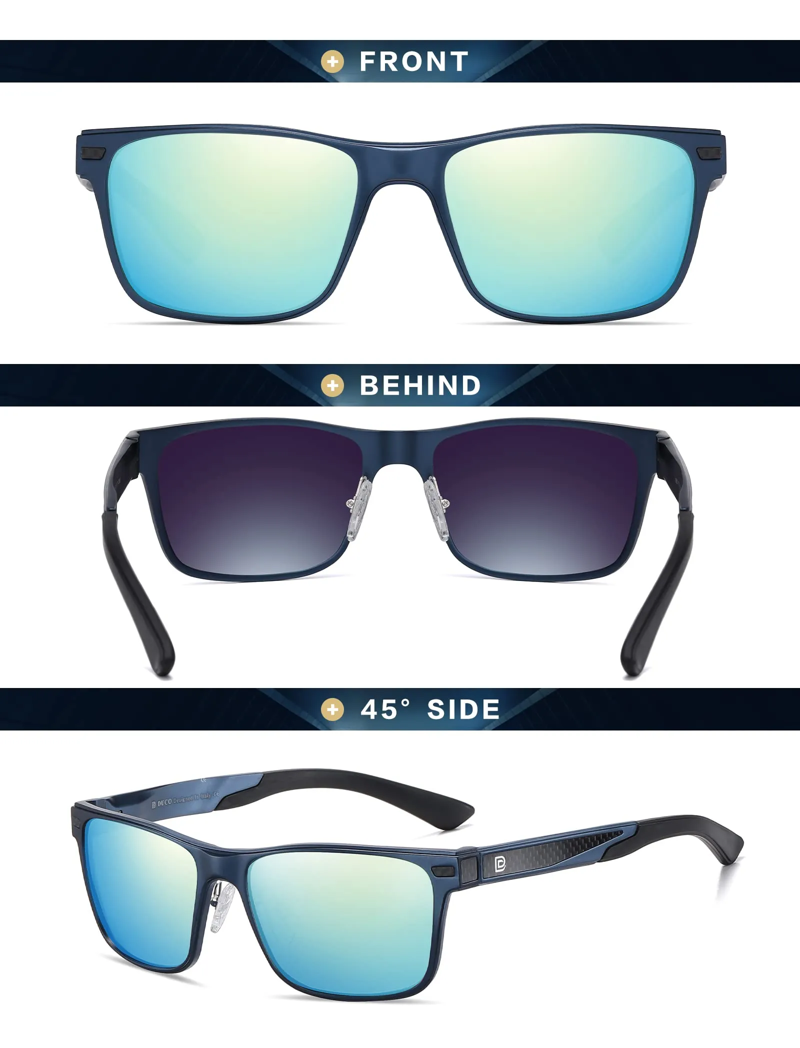 DUCO Polarized Sunglasses Sports Shades 100%UV Protection 8207