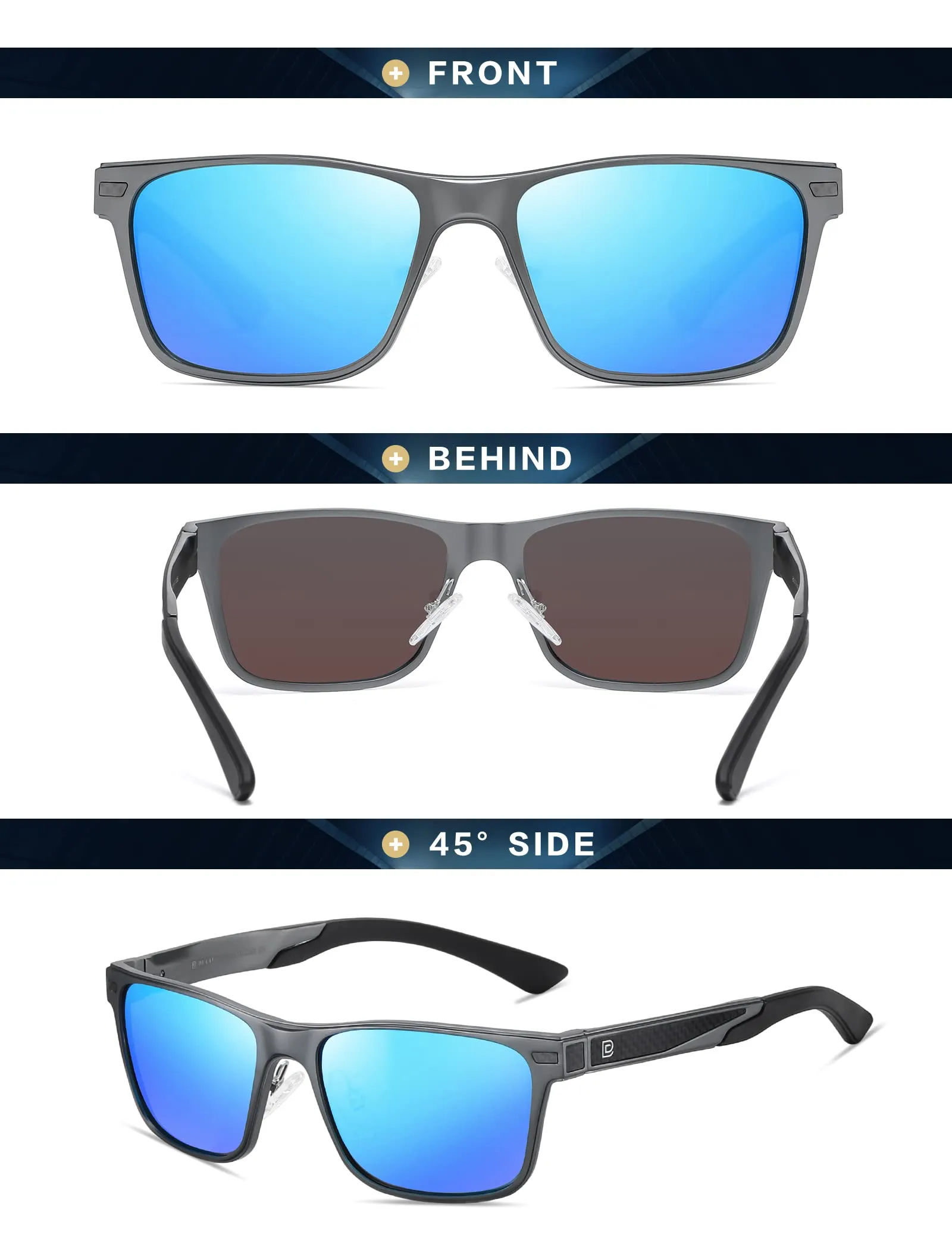 DUCO Polarized Sunglasses Sports Shades 100%UV Protection 8207