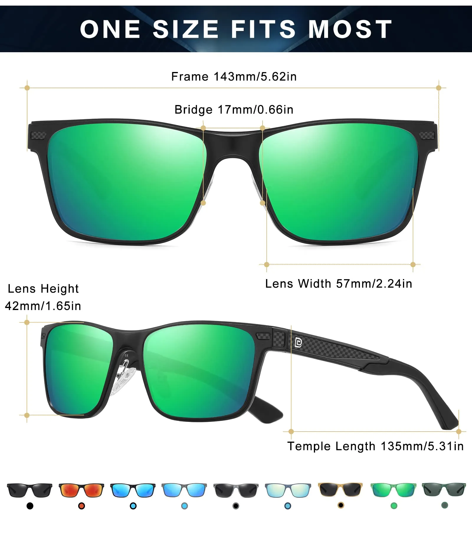 DUCO Polarized Sunglasses Sports Shades 100%UV Protection 8207