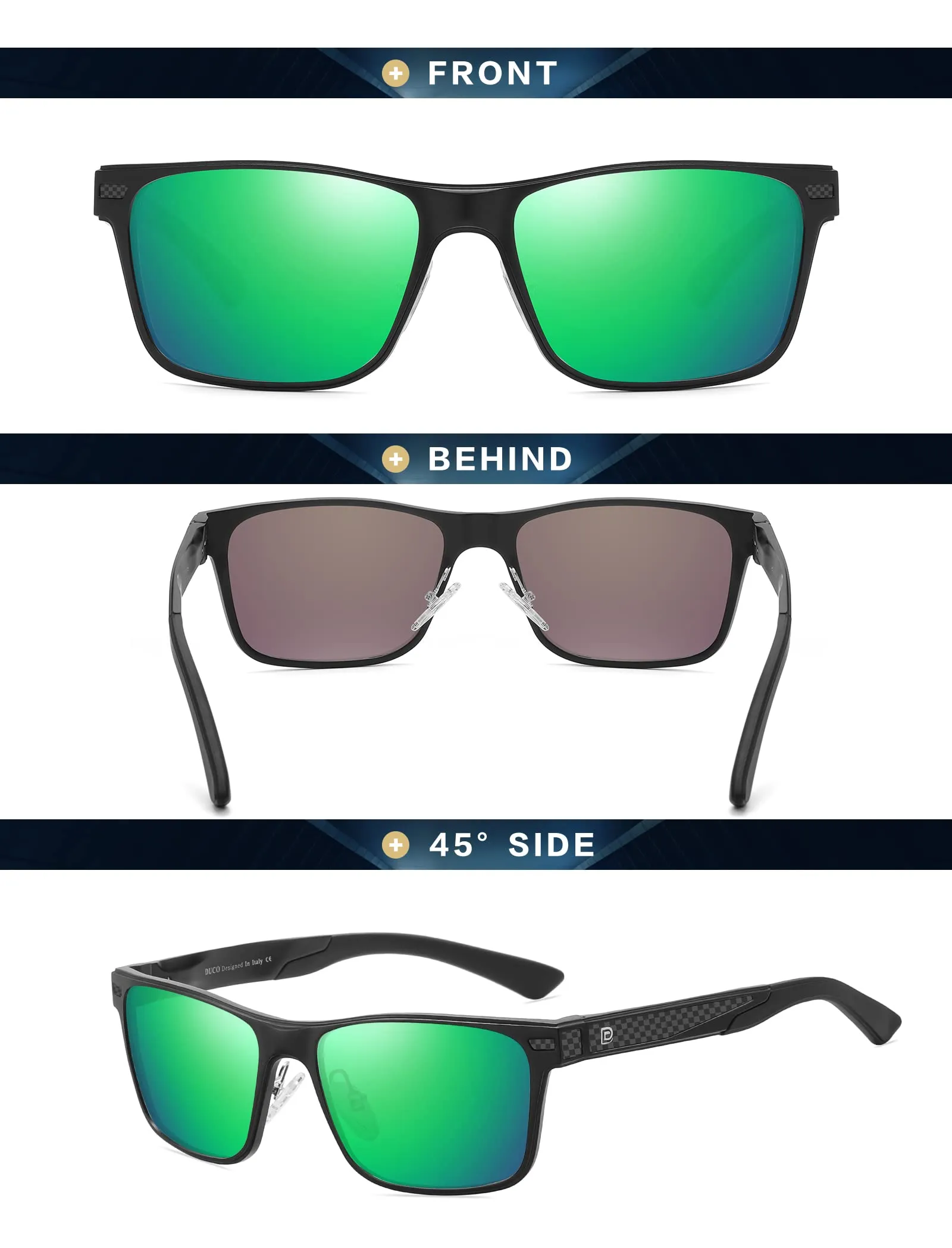 DUCO Polarized Sunglasses Sports Shades 100%UV Protection 8207