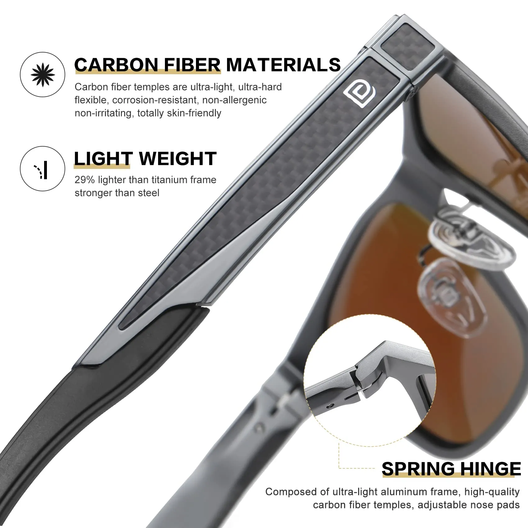 DUCO Polarized Sunglasses Sports Shades 100%UV Protection 8207