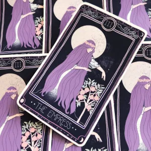 Empress Tarot Matte Holographic Sticker