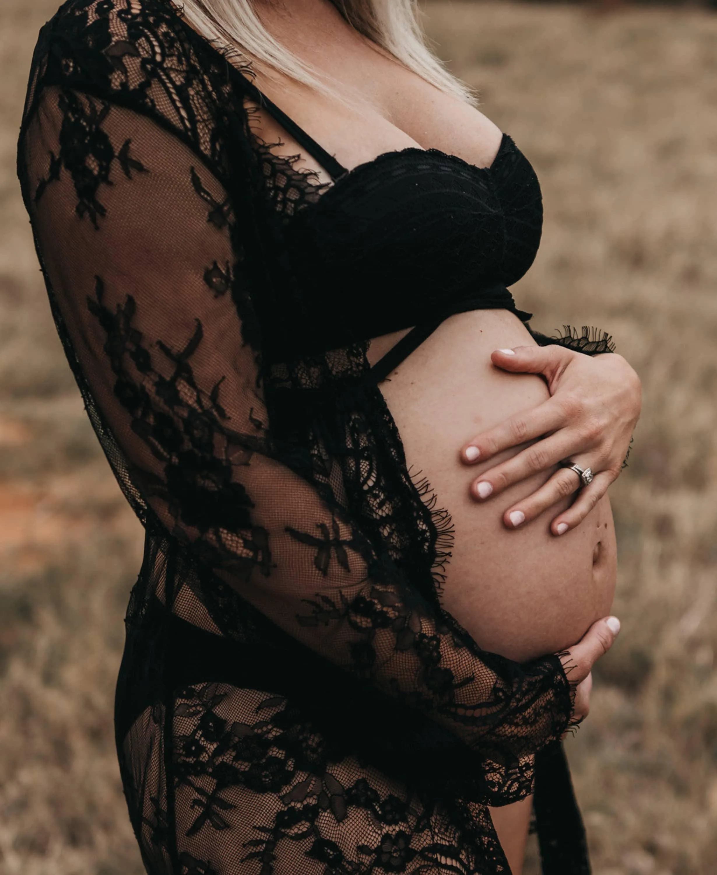 Eve Lace Kimono - Black