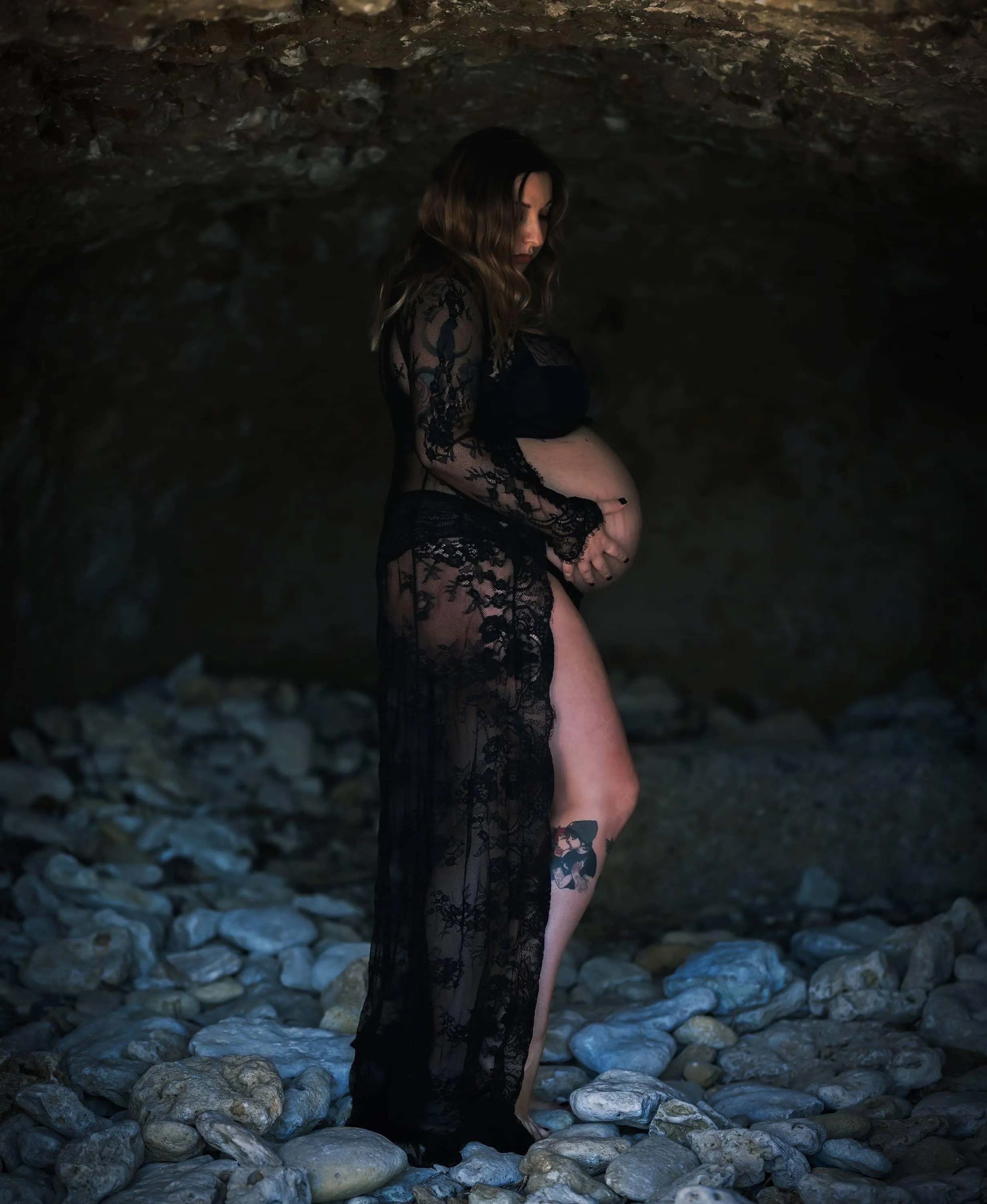 Eve Lace Kimono - Black
