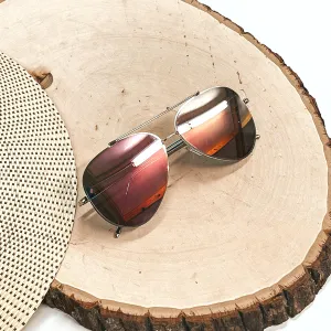 Fall For Me Aviator Style Holographic Sunglasses