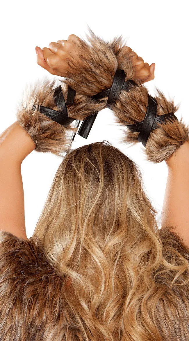 Faux Fur Viking Arm Cuffs