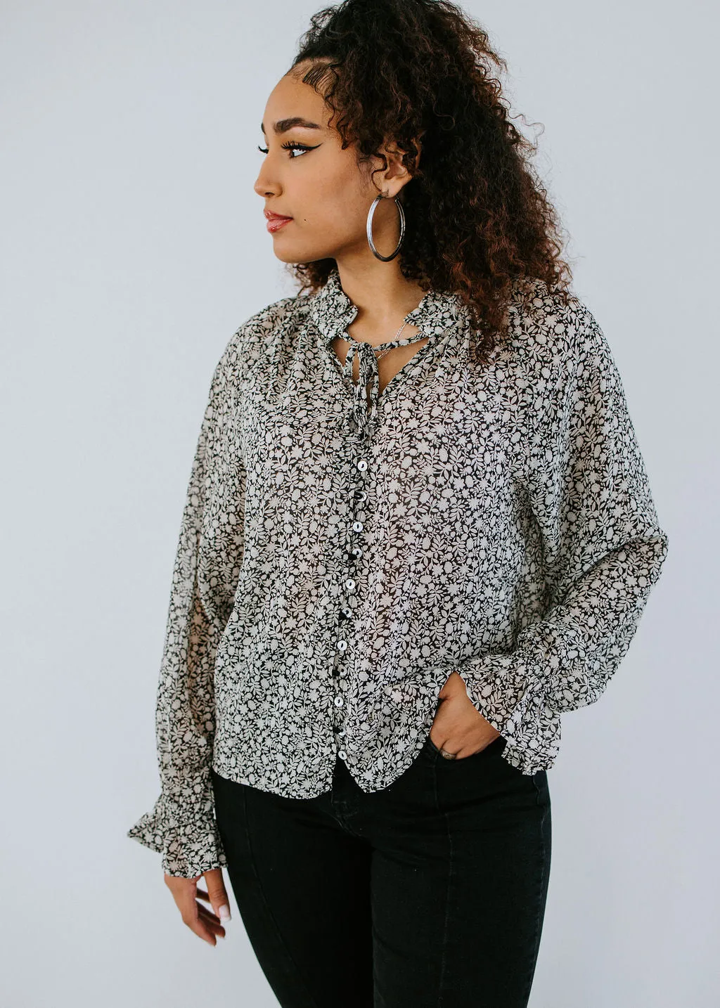 Flirty In Floral Blouse
