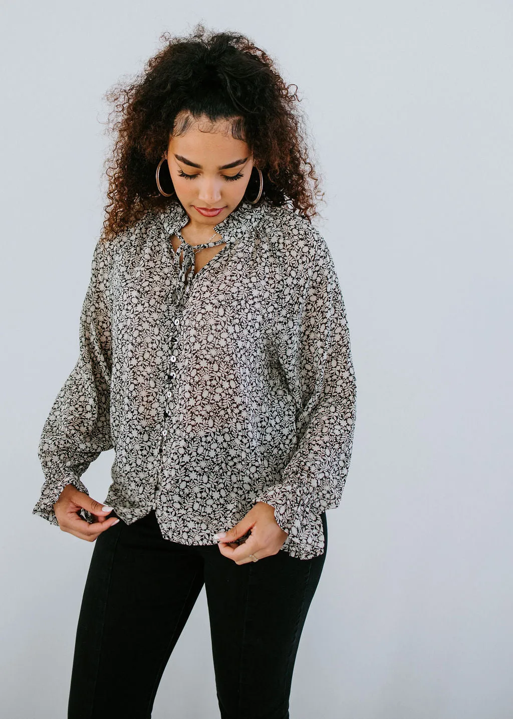 Flirty In Floral Blouse