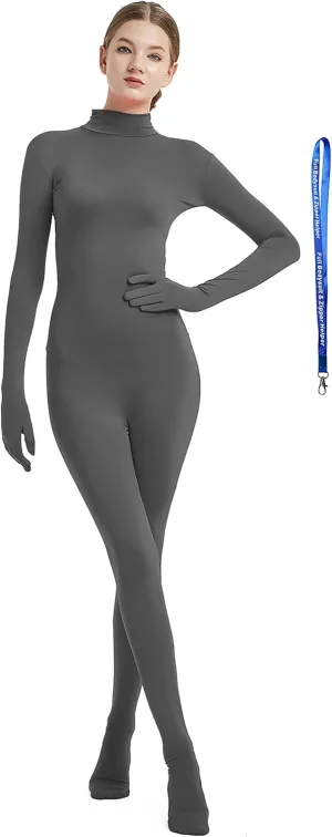 Full Bodysuit Include Zipper Helper Womens Costume Without Hood Spandex Zentai Unitard Body Suit