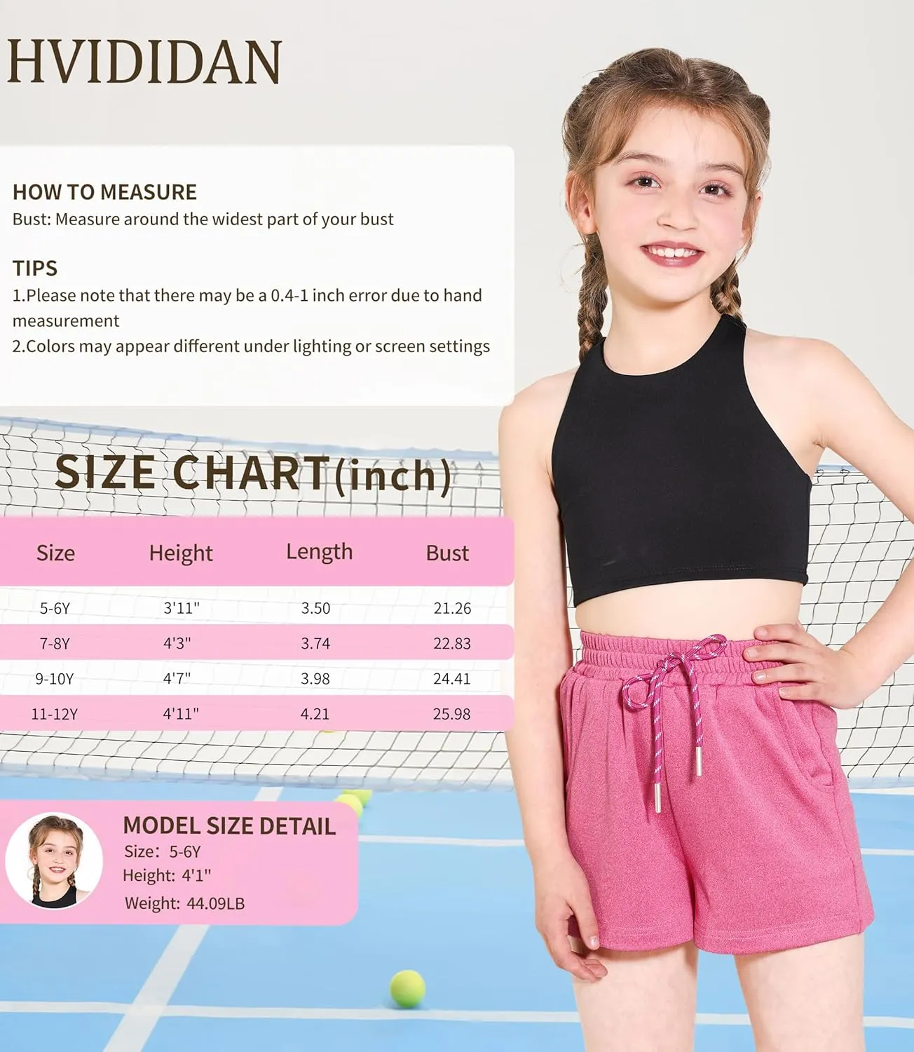 Girls Training Bra Scoop Neck Sports Bra for Teens Kids Strappy Back Dance Yoga Crop Tops