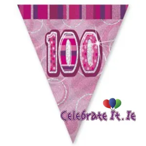 Glitzy Pink - Bunting - 100