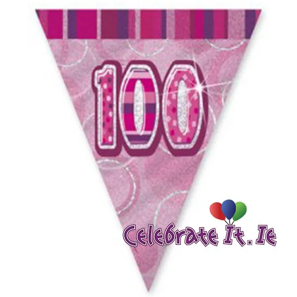 Glitzy Pink - Bunting - 100
