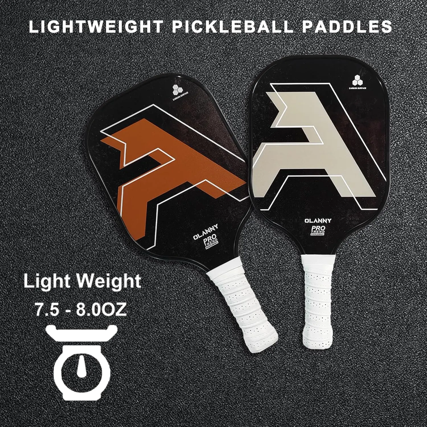 Graphite Pickleball Paddles Set- Premium Rackets Fiber Face & Polymer Honeycomb Core Pickleball Set Includes Pickleball Paddles   Pickleball Balls  Replacement Soft Grip   1 Bag