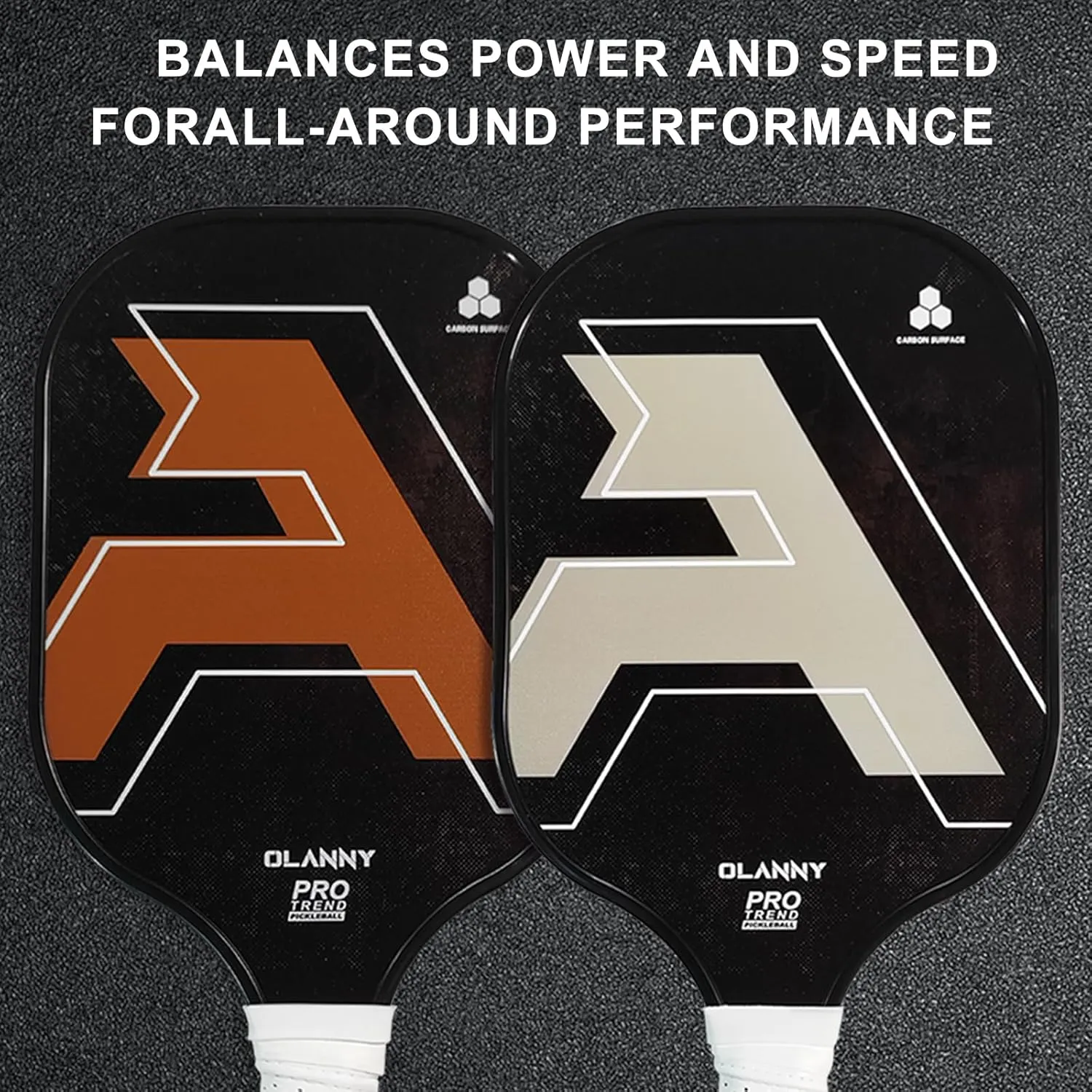 Graphite Pickleball Paddles Set- Premium Rackets Fiber Face & Polymer Honeycomb Core Pickleball Set Includes Pickleball Paddles   Pickleball Balls  Replacement Soft Grip   1 Bag