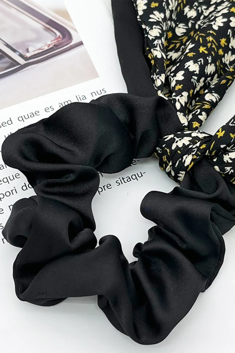 HAIR SCRUNCHIES FLORAL SCRUNCHIE HAIR BANDS PONYTAIL