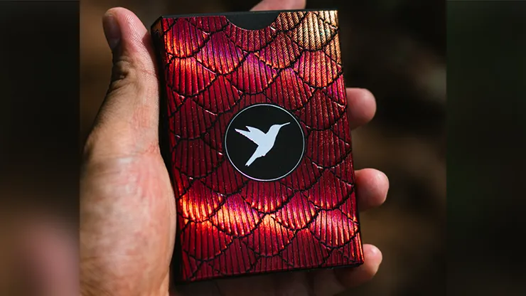 Hummingbird Feathers Red Playing Cards Cartamundi