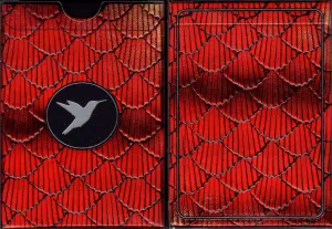 Hummingbird Feathers Red Playing Cards Cartamundi