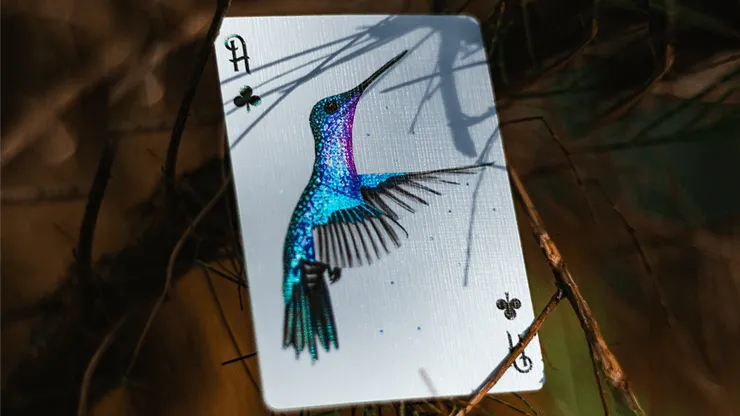 Hummingbird Feathers Red Playing Cards Cartamundi