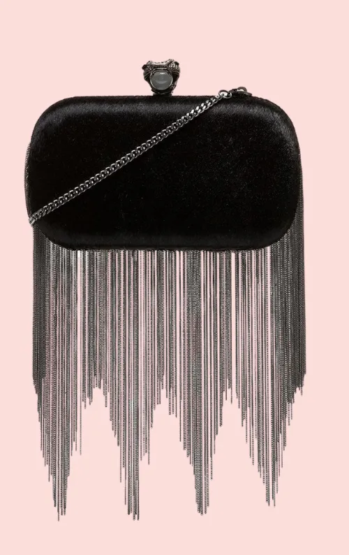 Jude Calf Hair Black - Clutch