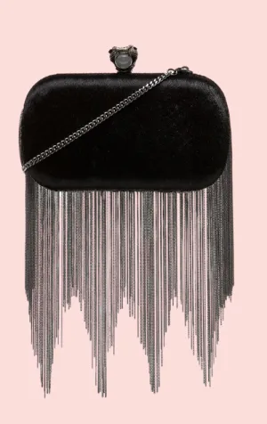 Jude Calf Hair Black - Clutch