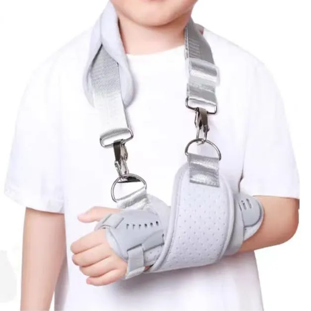 Kids Wrist Brace with Arm Sling Adult Wrist Support Brace Belt Youth Hand Immobilizer Children Night Support to Aid Sprains Strains Tendonitis Carpal Tunnel (Right hand, Large)