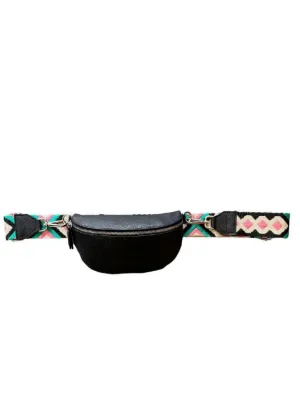 Leather Belt Bag- Black