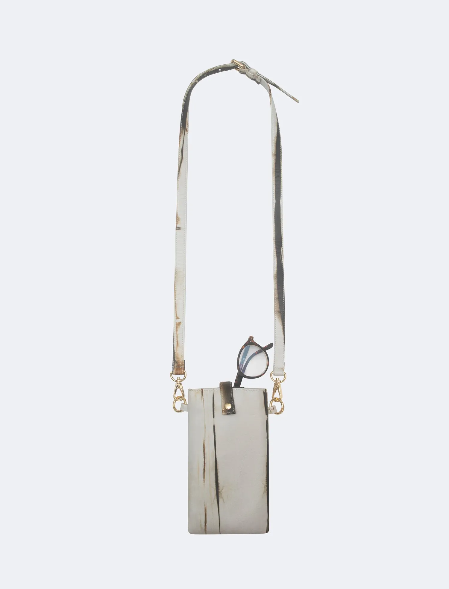 LEATHER PHONE POUCH TIE DYE