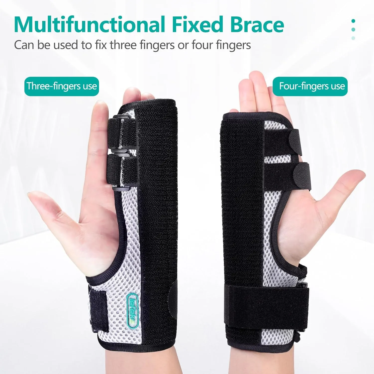 Lefeke Trigger Finger Splint, Multi Finger Brace for Middle, Index, Pinky, or Ring Fingers, Hand Brace with Finger Support for Metacarpal Fracture, Straightening Immobilizer for Broken Fingers,