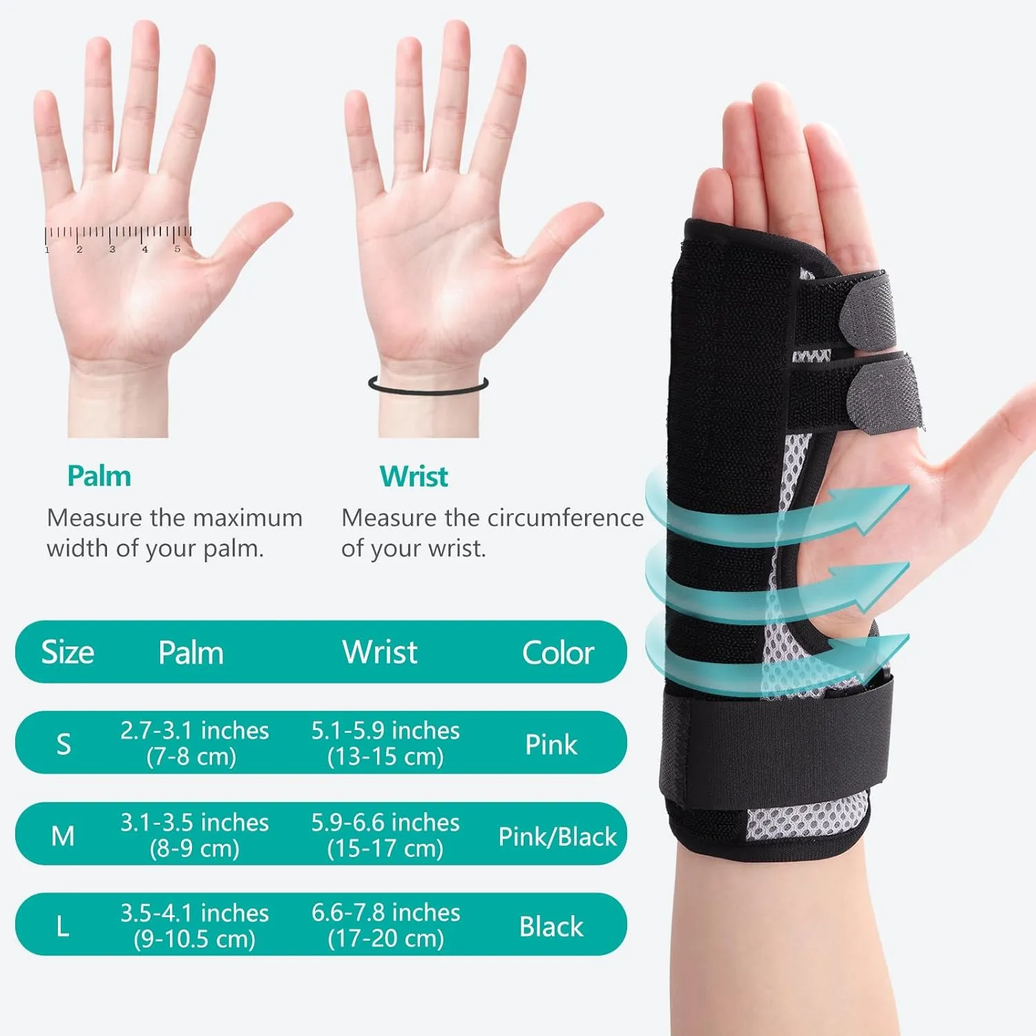 Lefeke Trigger Finger Splint, Multi Finger Brace for Middle, Index, Pinky, or Ring Fingers, Hand Brace with Finger Support for Metacarpal Fracture, Straightening Immobilizer for Broken Fingers,