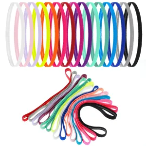 Lusofie 14 Pcs Thin Elastic Headbands For Women, Headbands For Women Non Slip, Running Headband For Women And Men Hair Accessories(Multi-Colored)