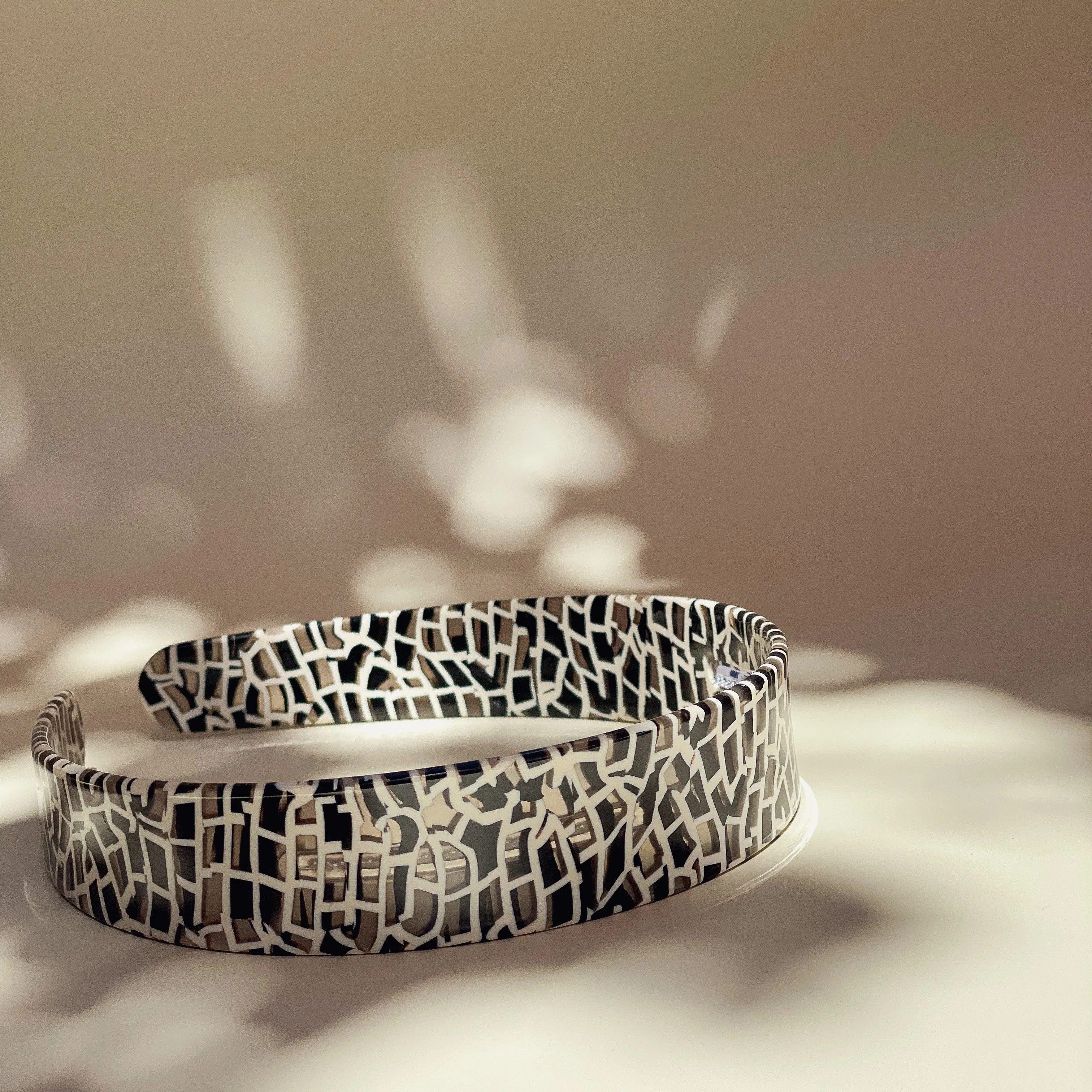 Marble Black and White Headband