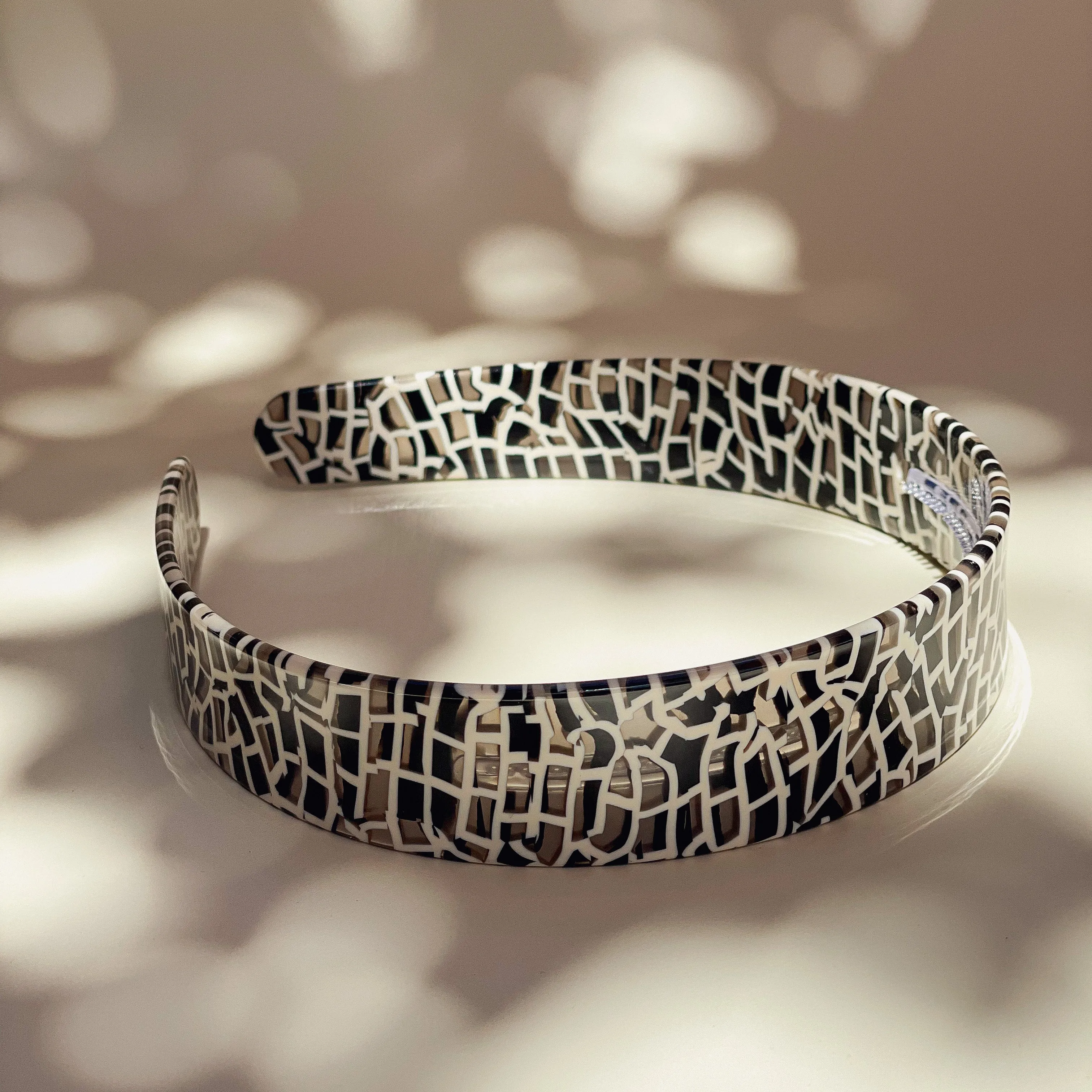 Marble Black and White Headband