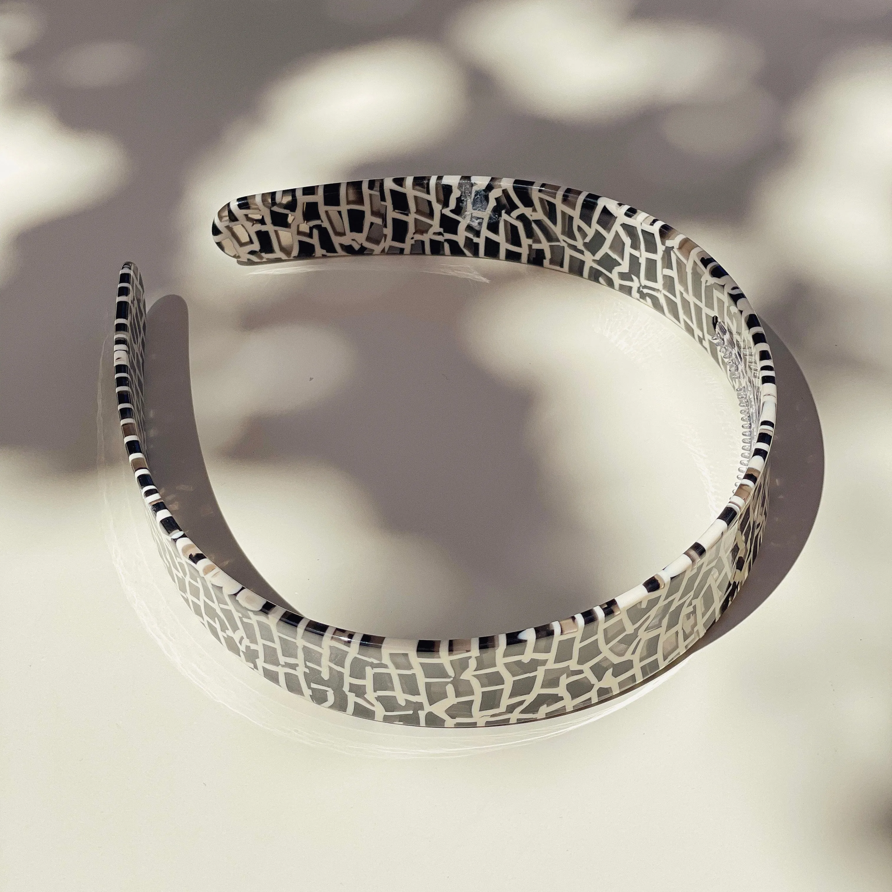 Marble Black and White Headband