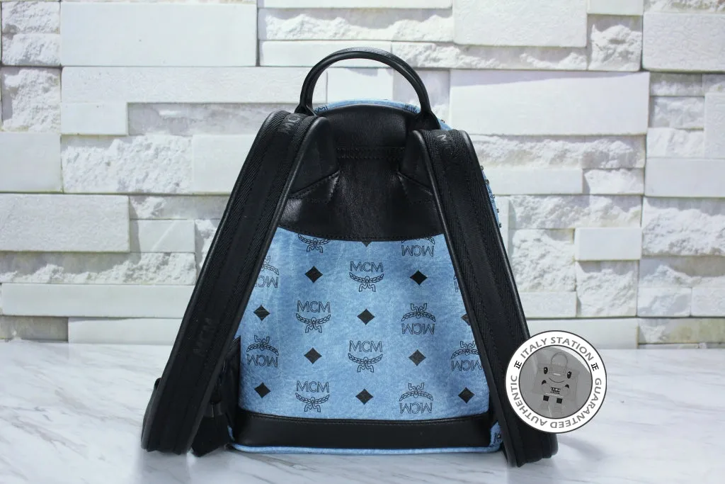 Mcm Mmk 5SVE97 Stark Special Denim / LE001  Pvc Mini Backpacks Shw