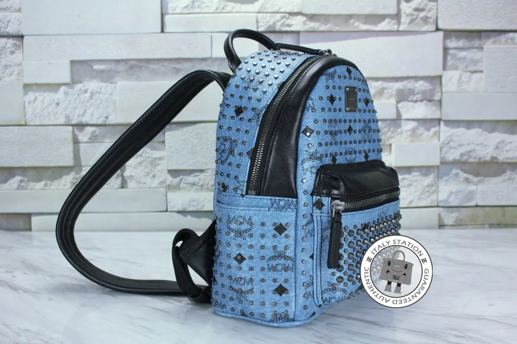Mcm Mmk 5SVE97 Stark Special Denim / LE001  Pvc Mini Backpacks Shw