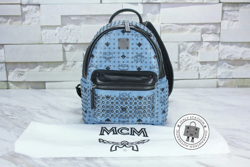 Mcm Mmk 5SVE97 Stark Special Denim / LE001  Pvc Mini Backpacks Shw