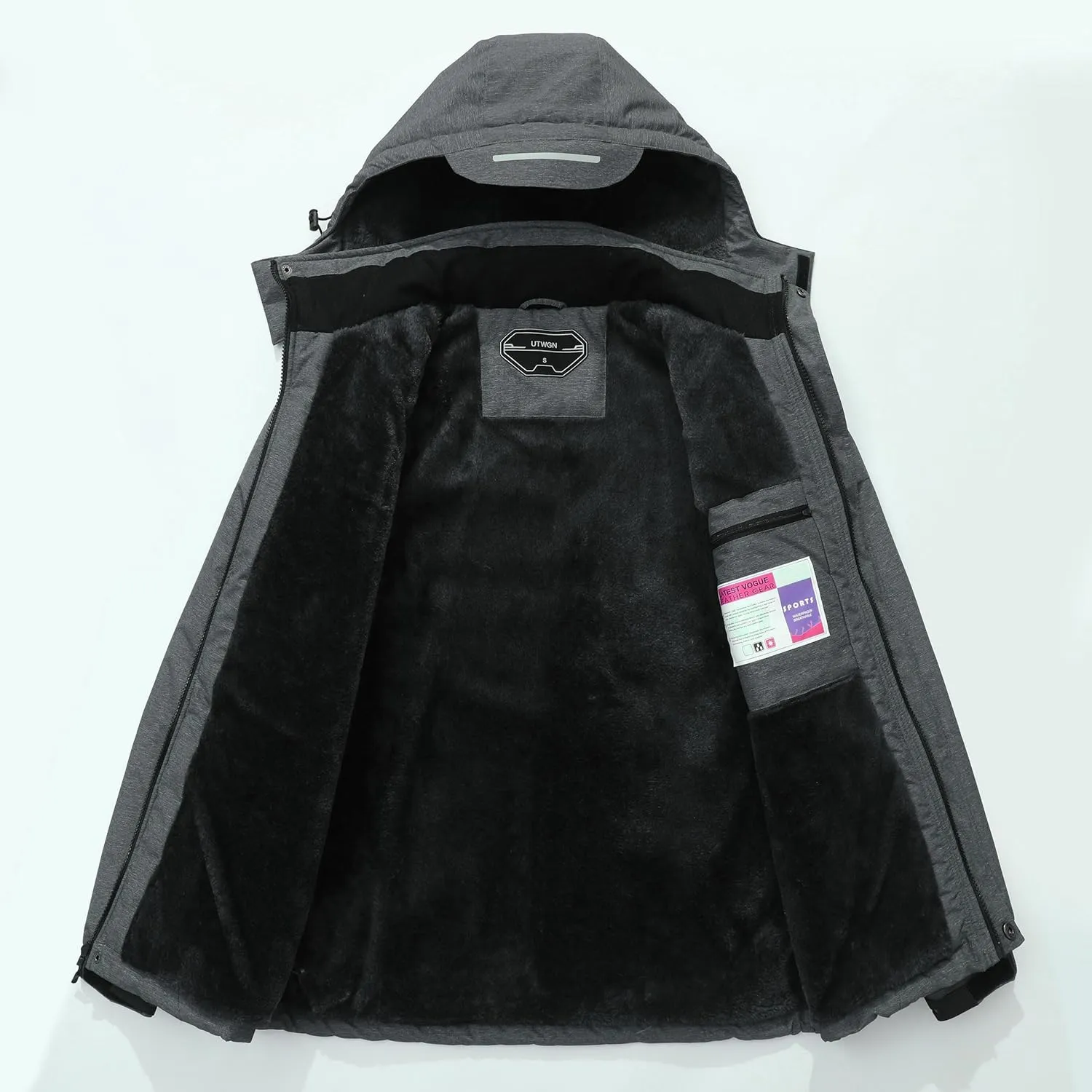 Men's Ski Jacket Winter Warm Snow Coat Waterproof Windbreaker Hooded Work Outerwear Snowboarding Jackets