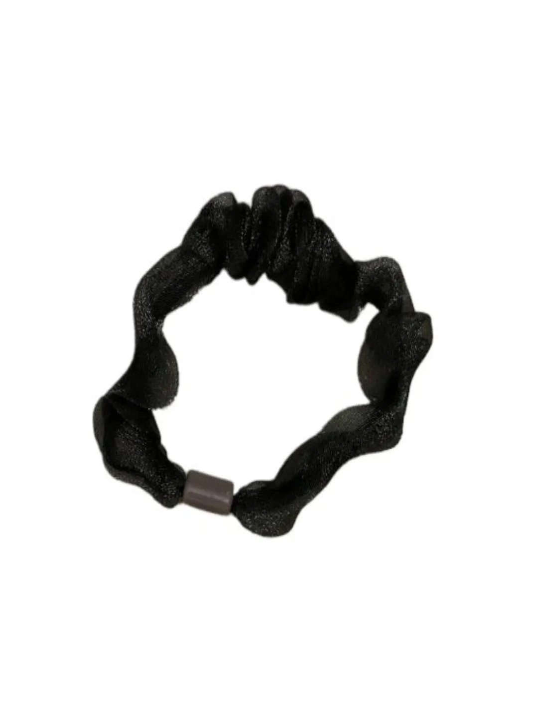 Midnight Twist: Classic Black Braided Headband with Gold Highlights and Coordinating Scrunchie- Pack of 2
