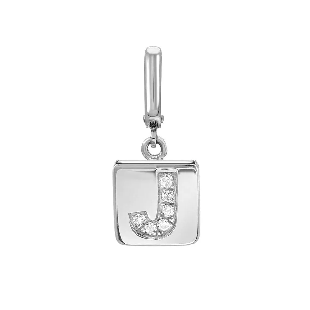 Mini Initial Plaque Clip Charm