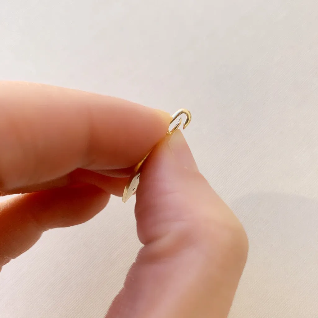 Mini Initial Plaque Clip Charm