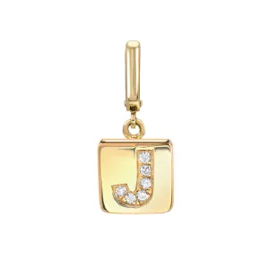 Mini Initial Plaque Clip Charm