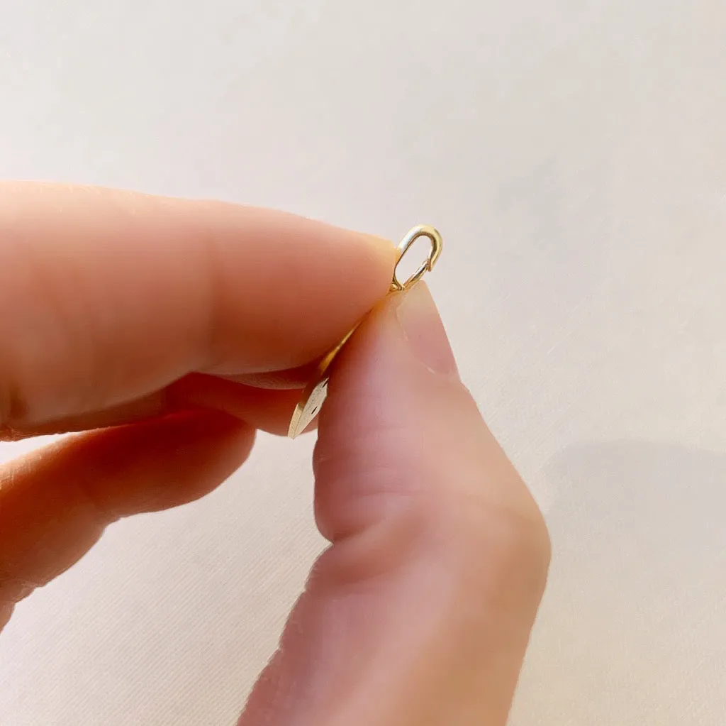 Mini Initial Plaque Clip Charm