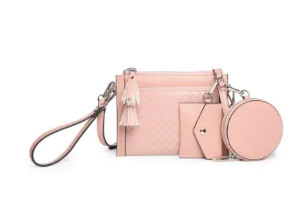 Mirabel Woven Double Zip Crossbody Bag w Wallet