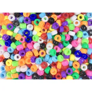 Multicolored Mini Pony Beads (1,000 Pack)