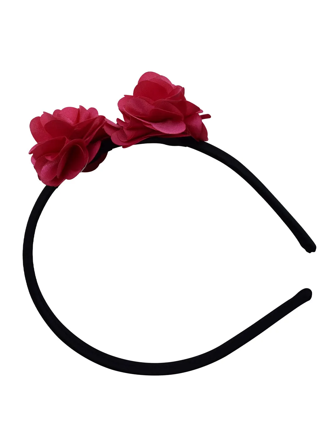 Onpink 2 flowers on Black Satin