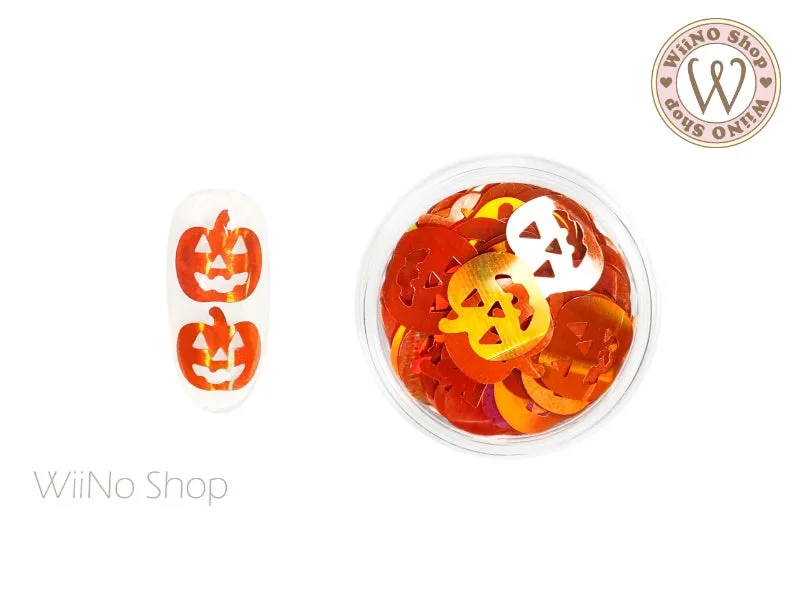 Orange Holographic Pumpkin Glitter