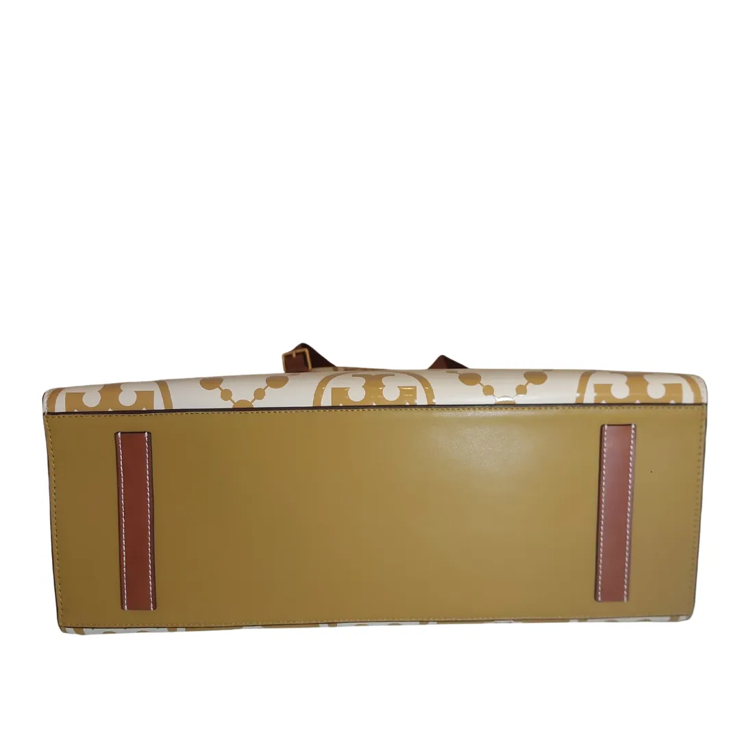 Pre-Loved Treasures - Tory Burch Olive Sprig T Monogram Contrast Embossed Tote | Like New