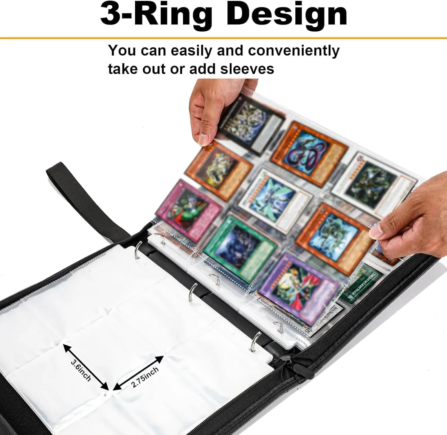 Premium Binder Compatible with Lorcana Tarding Cards 990 Pockets Collectible Card Holder for Sports Cards and other TCG Trading Cards with 55 Sleeves.