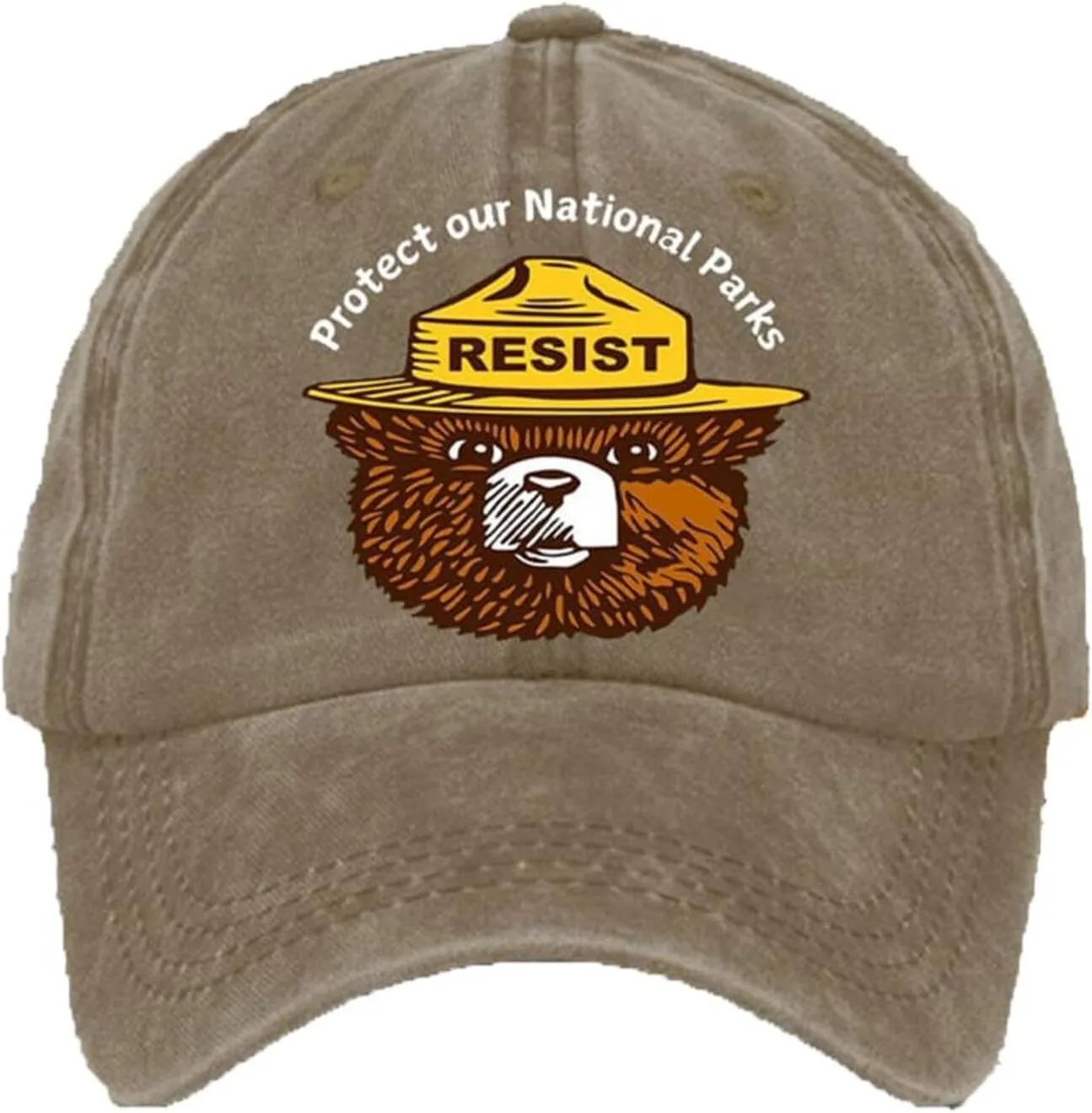 Protect Our National Parks Cap Unisex Baseball Cap Save Wildlife Bear Caps National Park Print Baseball Hat